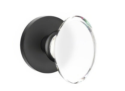 Emtek 5209HTUS Hampton Crystal Knob 2-3/8" Backset Privacy with Disk Rose