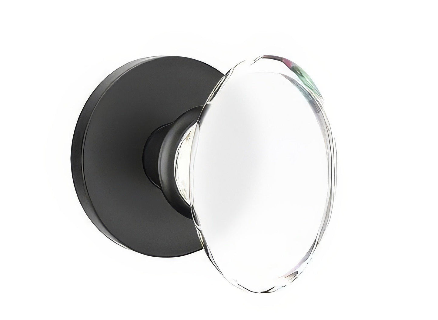 Emtek 5209HTUS Hampton Crystal Knob 2-3/8" Backset Privacy with Disk Rose.