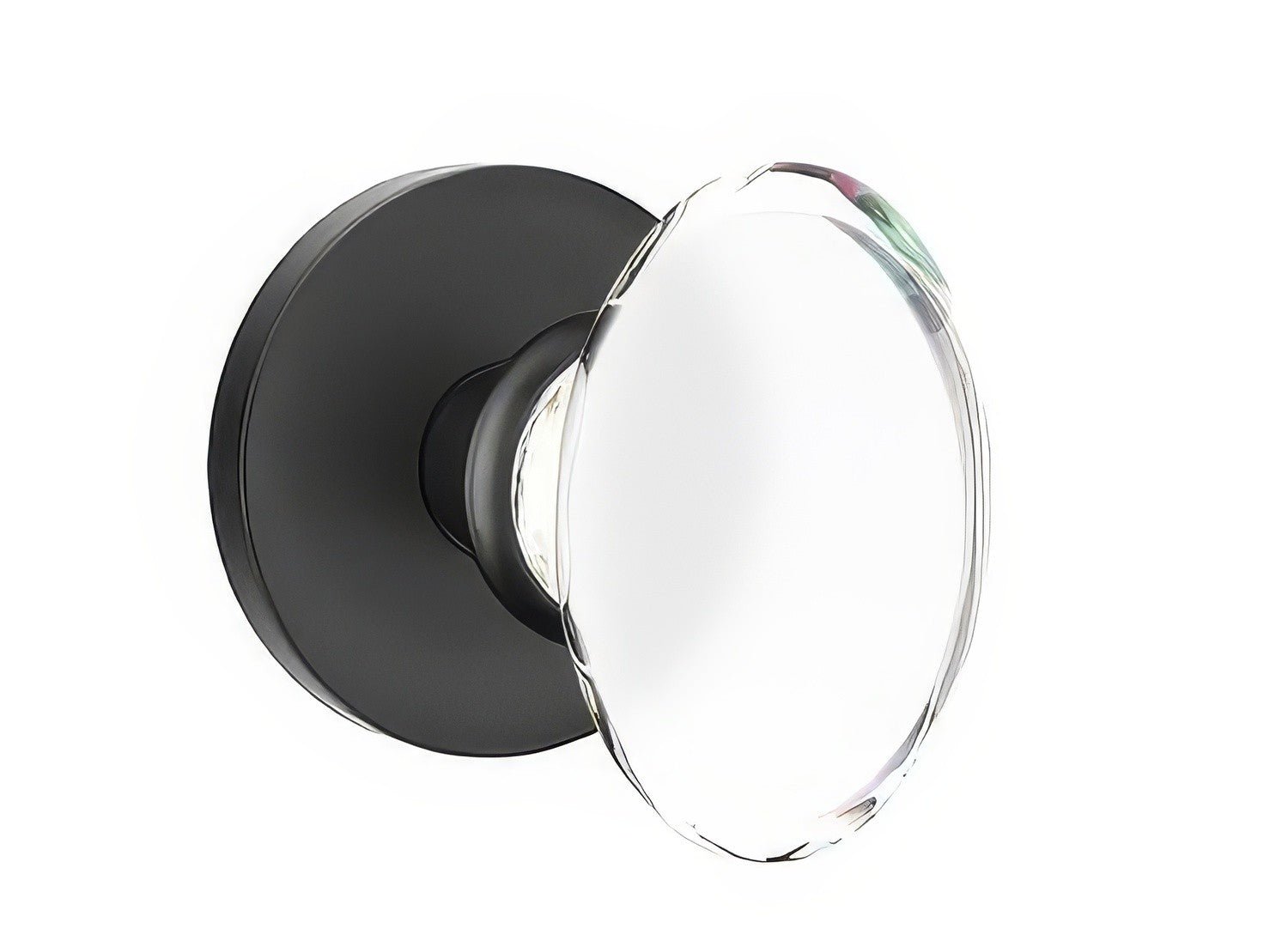 Emtek 5209HTUS Hampton Crystal Knob 2-3/8" Backset Privacy with Disk Rose.