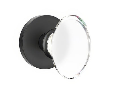 Emtek 5209HTUS Hampton Crystal Knob 2-3/8" Backset Privacy with Disk Rose.