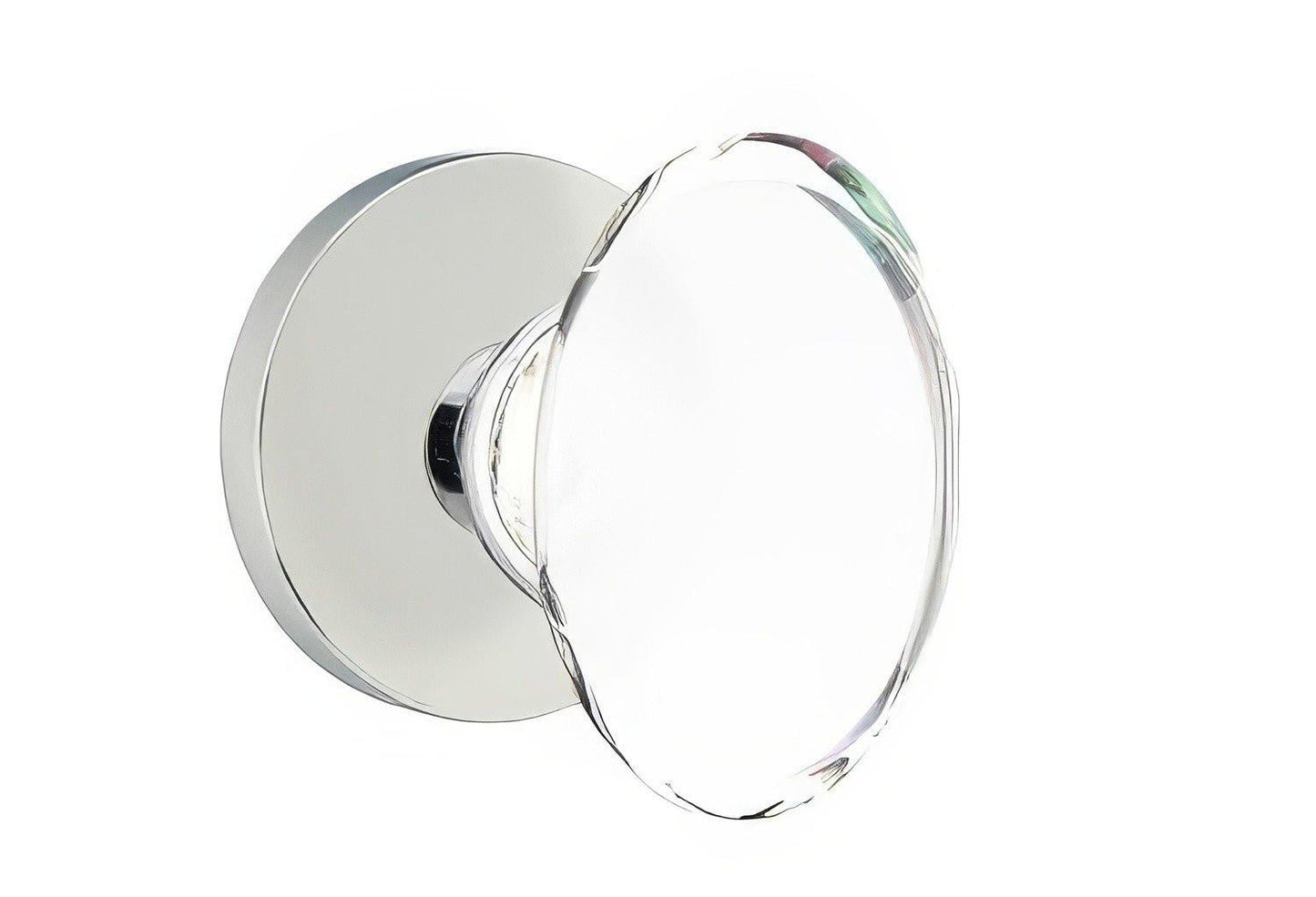 Emtek 5209HTUS Hampton Crystal Knob 2-3/8" Backset Privacy with Disk Rose