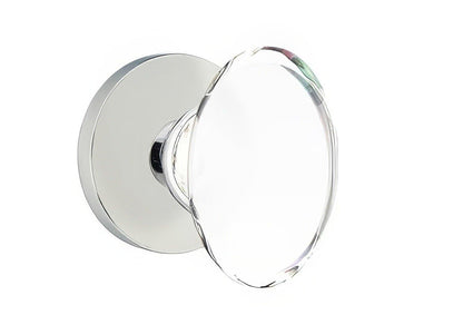 Emtek 5209HTUS Hampton Crystal Knob 2-3/8" Backset Privacy with Disk Rose