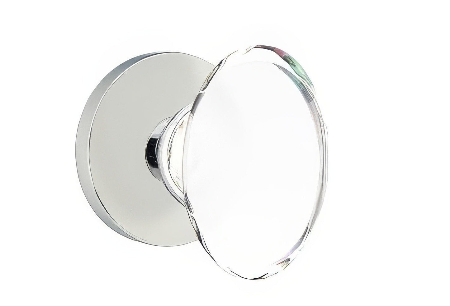 Emtek 5209HTUS Hampton Crystal Knob 2-3/8" Backset Privacy with Disk Rose.