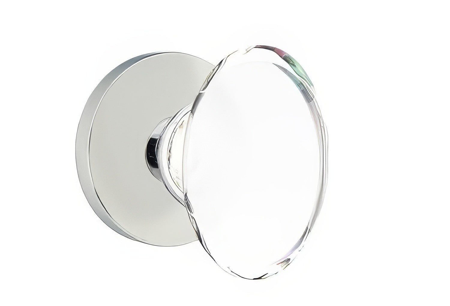 Emtek 5209HTUS Hampton Crystal Knob 2-3/8" Backset Privacy with Disk Rose.