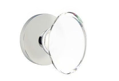 Emtek 5209HTUS Hampton Crystal Knob 2-3/8" Backset Privacy with Disk Rose.