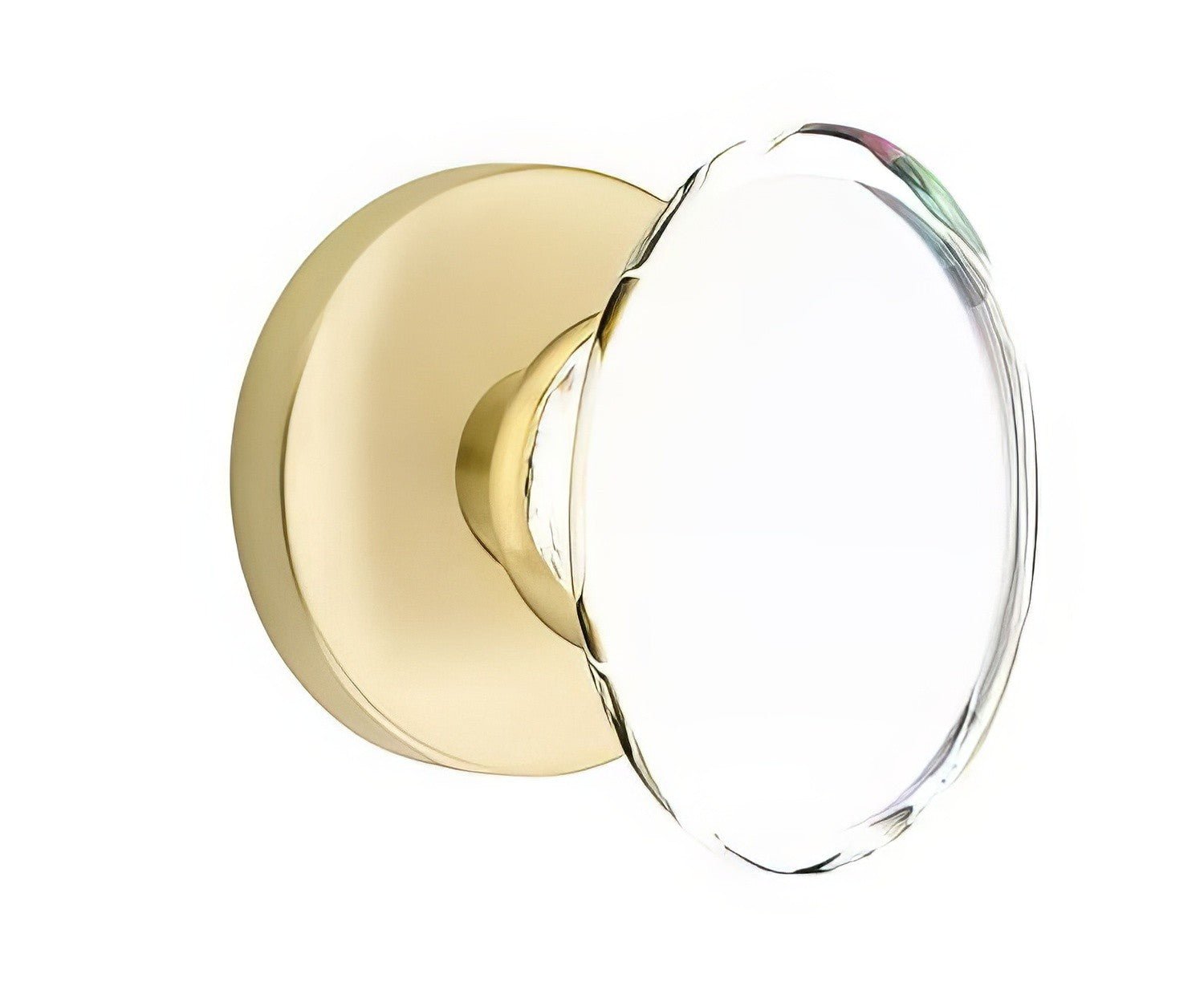 Emtek 5209HTUS Hampton Crystal Knob 2-3/8" Backset Privacy with Disk Rose.