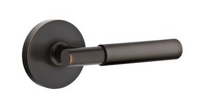 Emtek 5209MYLUSLH Myles Lever Left Hand 2-3/8" Backset Privacy with Disk Rose.