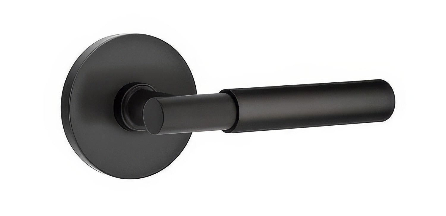 Emtek 5209MYLUSRH Myles Lever Right Hand 2-3/8" Backset Privacy with Disk Rose.