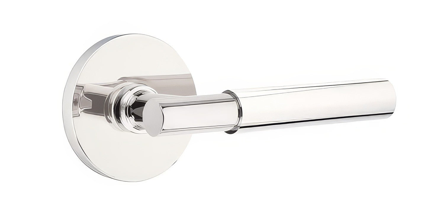 Emtek 5209MYLUSLH Myles Lever Left Hand 2-3/8" Backset Privacy with Disk Rose.