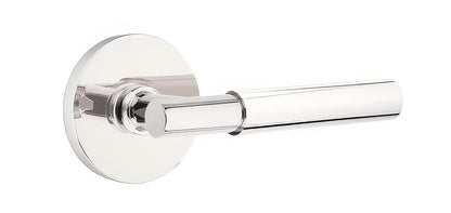 Emtek 5209MYLUSRH Myles Lever Right Hand 2-3/8" Backset Privacy with Disk Rose.