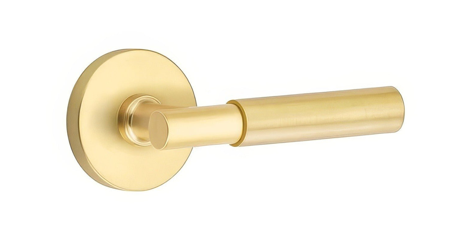 Emtek 5209MYLUSLH Myles Lever Left Hand 2-3/8" Backset Privacy with Disk Rose.