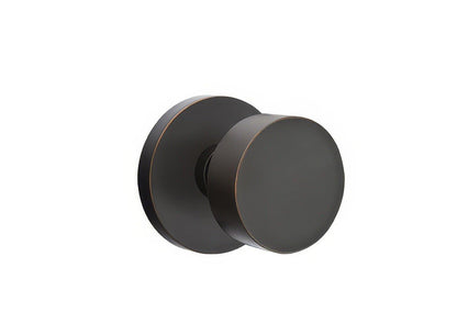 Emtek 5209ROUUS Round Knob 2-3/8" Backset Privacy with Disk Rose.