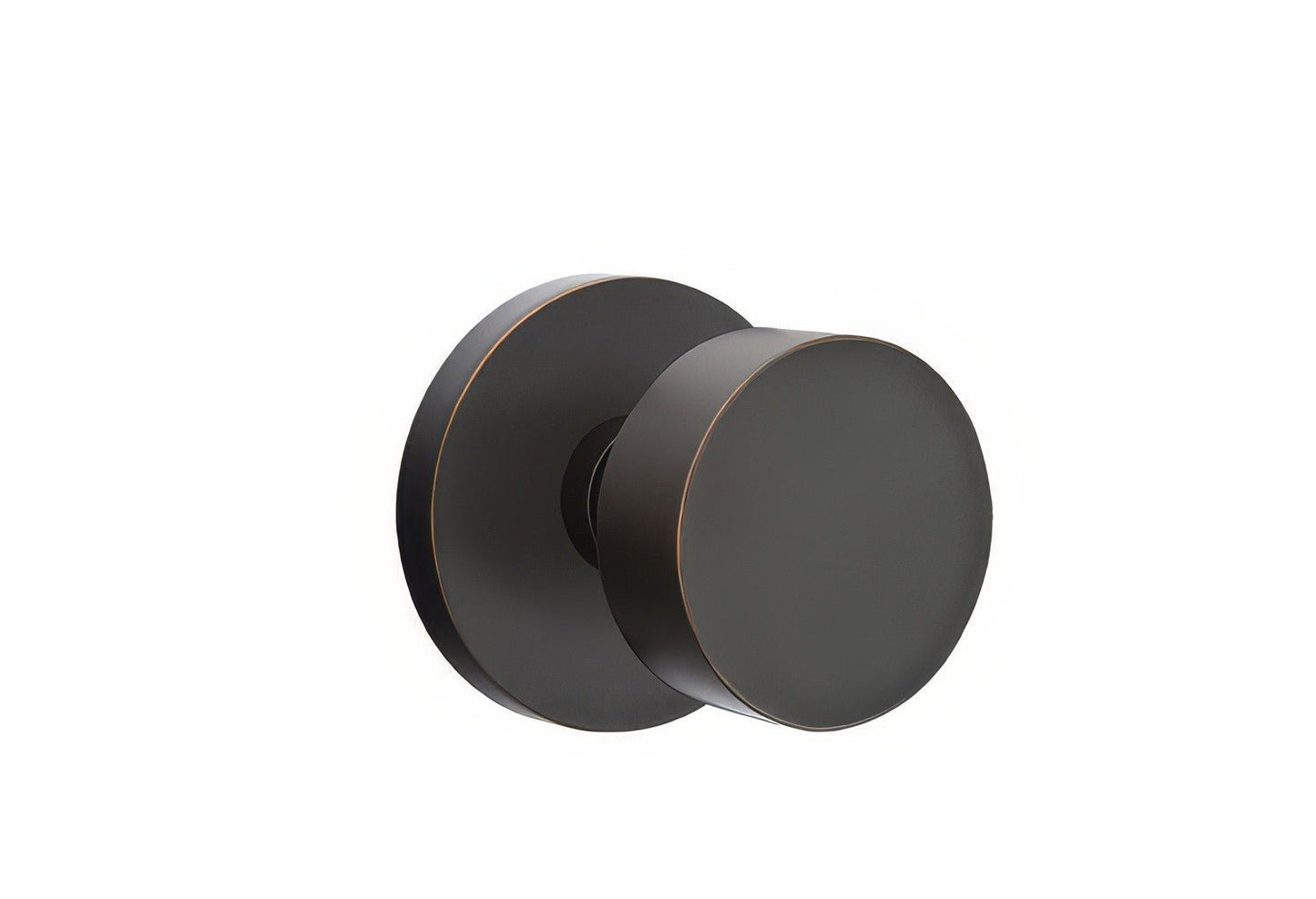 Emtek 5209ROUUS Round Knob 2-3/8" Backset Privacy with Disk Rose