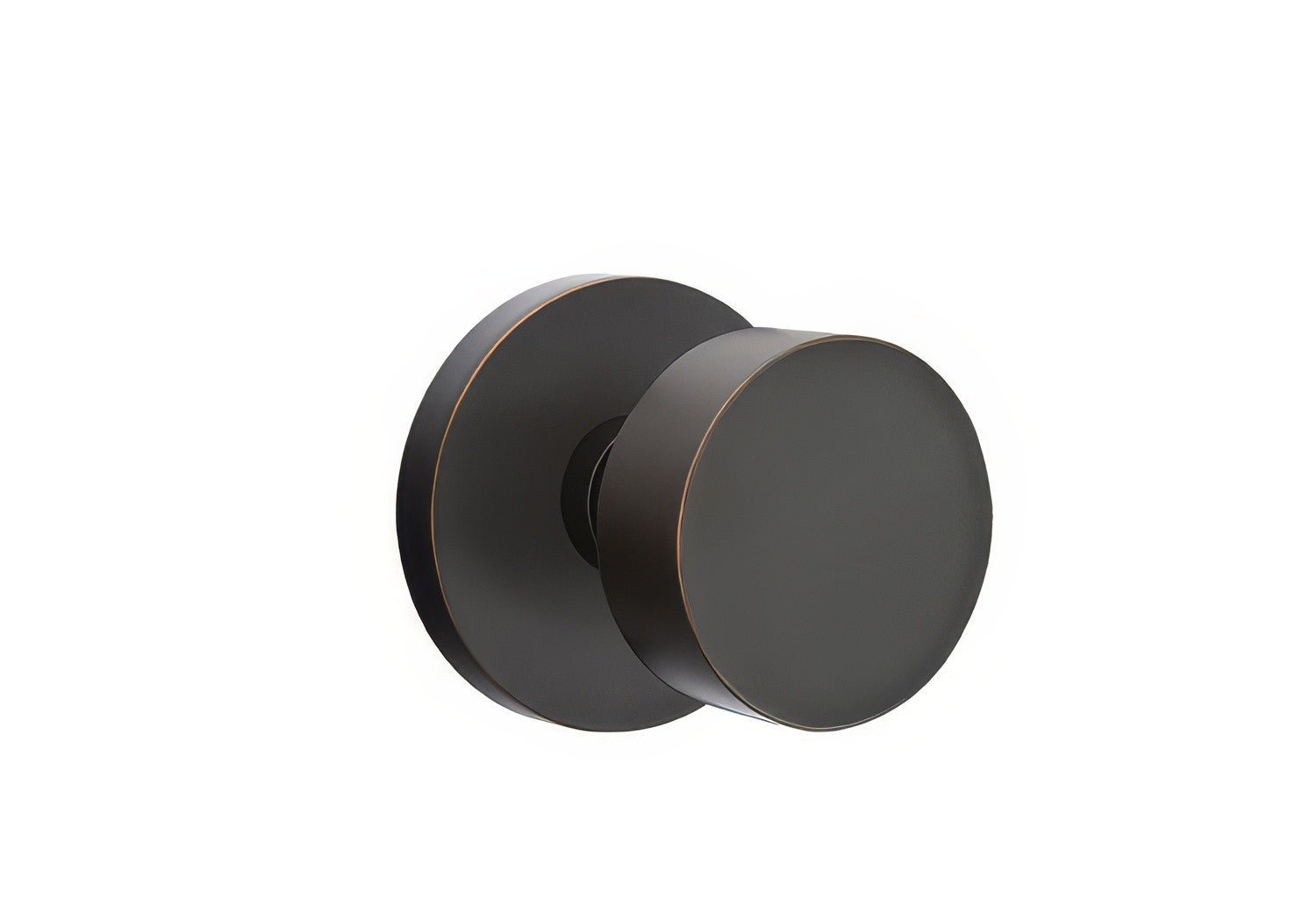 Emtek 5209ROUUS Round Knob 2-3/8" Backset Privacy with Disk Rose