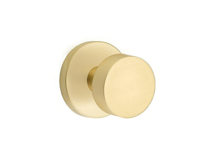 Emtek 5209ROUUS Round Knob 2-3/8" Backset Privacy with Disk Rose.