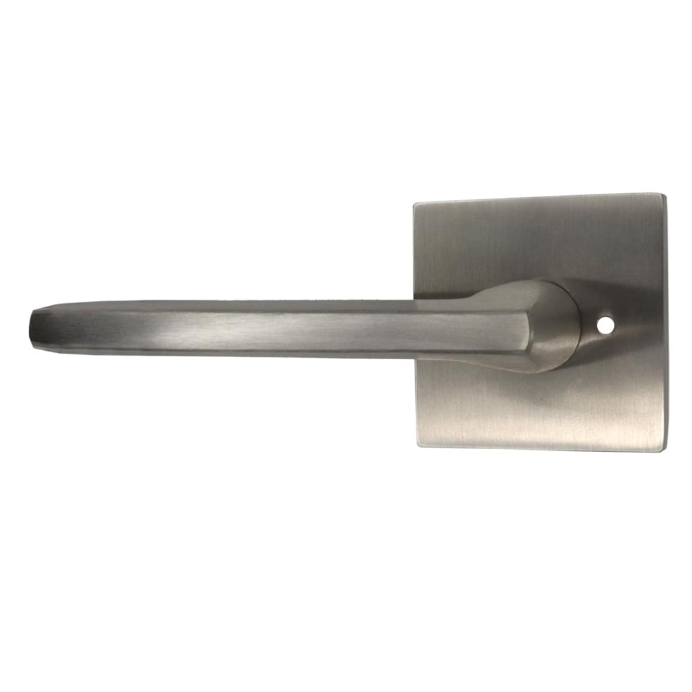 Emtek 5210HLOUS15RH.RLS Helios Lever Right Hand 2-3/8" Backset with Radius Latch Strike Privacy with Square Rose for 1-1/4" to 2" Door Satin Nickel Finish.