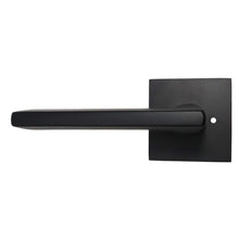 Emtek 5210HLOUS19LH.RLS Helios Lever Left Hand 2-3/8" Backset with Radius Latch Strike Privacy with Square Rose for 1-1/4" to 2" Door Flat Black Finish.