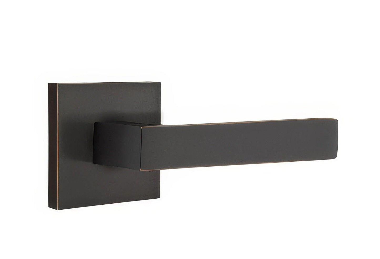 Emtek 5210DTUSLH Dumont Lever Left Hand 2-3/8" Backset Privacy With Square Rose.