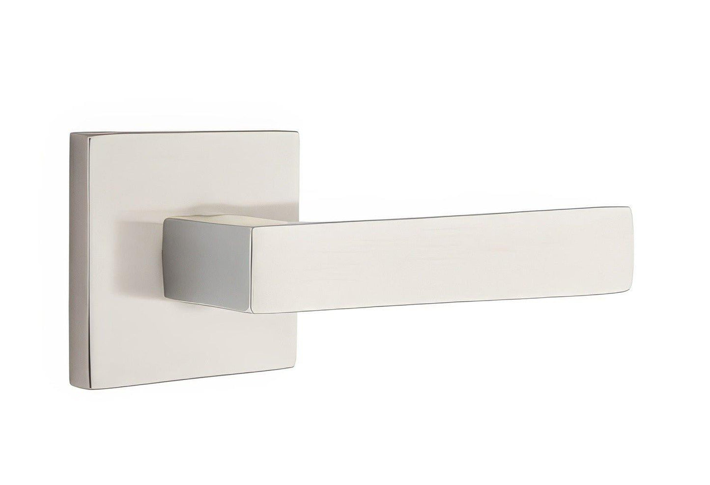 Emtek 5210DTUSLH Dumont Lever Left Hand 2-3/8" Backset Privacy With Square Rose.