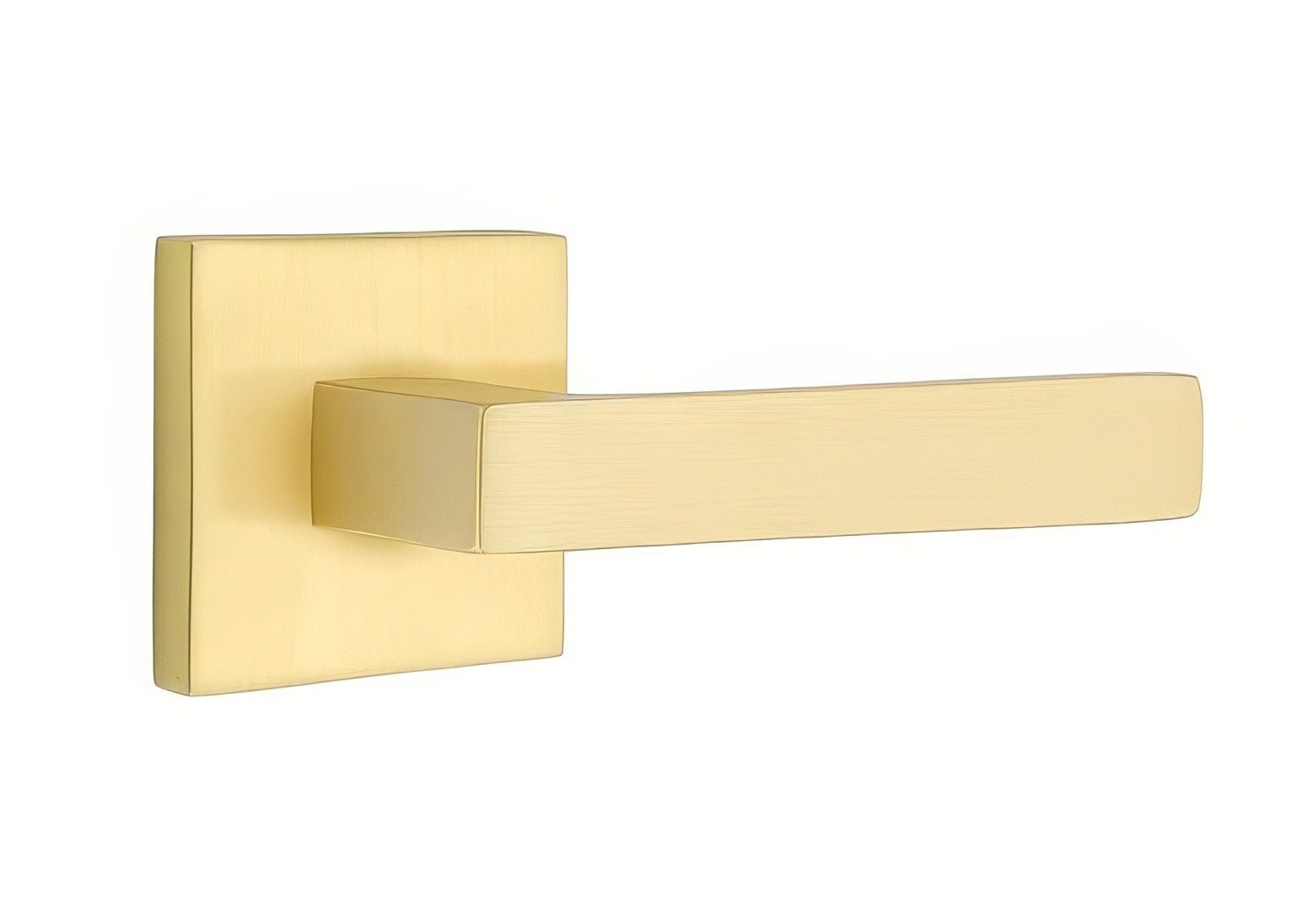 Emtek 5210DTUSRH Dumont Lever Right Hand 2-3/8" Backset Privacy With Square Rose.