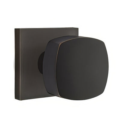 Emtek 5210FRKUS Freestone Knob 2-3/8" Backset Privacy With Square Rose.