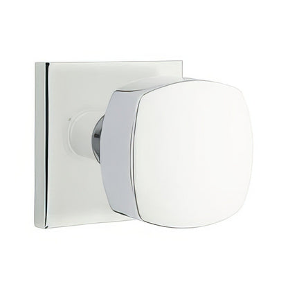 Emtek 5210FRKUS Freestone Knob 2-3/8" Backset Privacy With Square Rose.