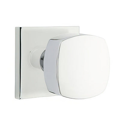 Emtek 5210FRKUS Freestone Knob 2-3/8" Backset Privacy With Square Rose.