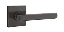 Emtek 5210FRLUSLH Freestone Lever Left Hand 2-3/8" Backset Privacy With Square Rose.