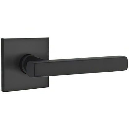 Emtek 5210FRLUSRH Freestone Lever Right Hand 2-3/8" Backset Privacy With Square Rose.