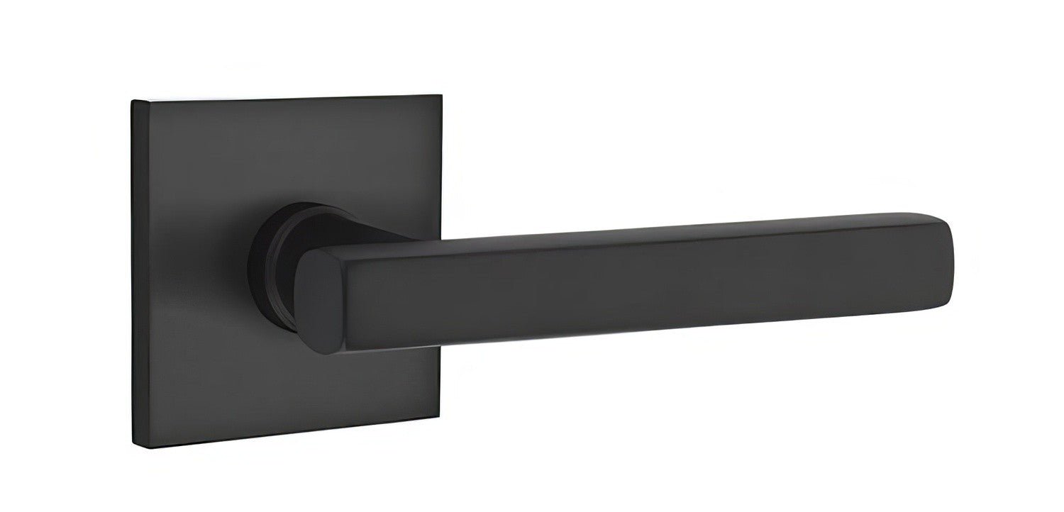 Emtek 5210FRLUSLH Freestone Lever Left Hand 2-3/8" Backset Privacy With Square Rose.