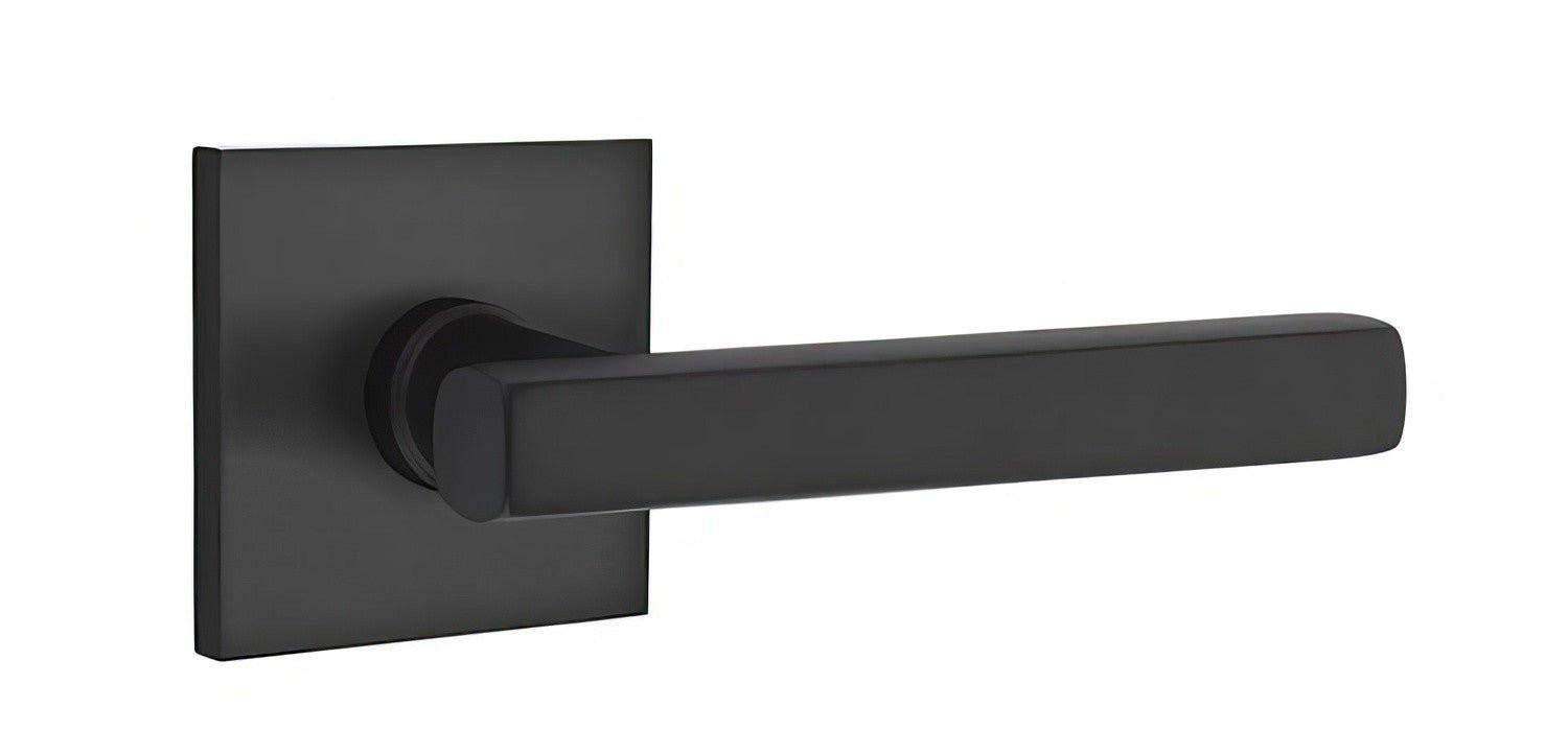 Emtek 5210FRLUSRH Freestone Lever Right Hand 2-3/8" Backset Privacy With Square Rose.