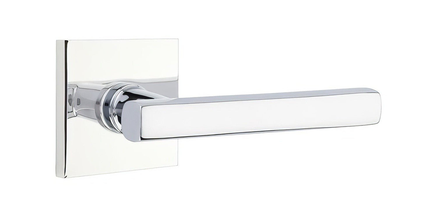 Emtek 5210FRLUSRH Freestone Lever Right Hand 2-3/8" Backset Privacy With Square Rose.
