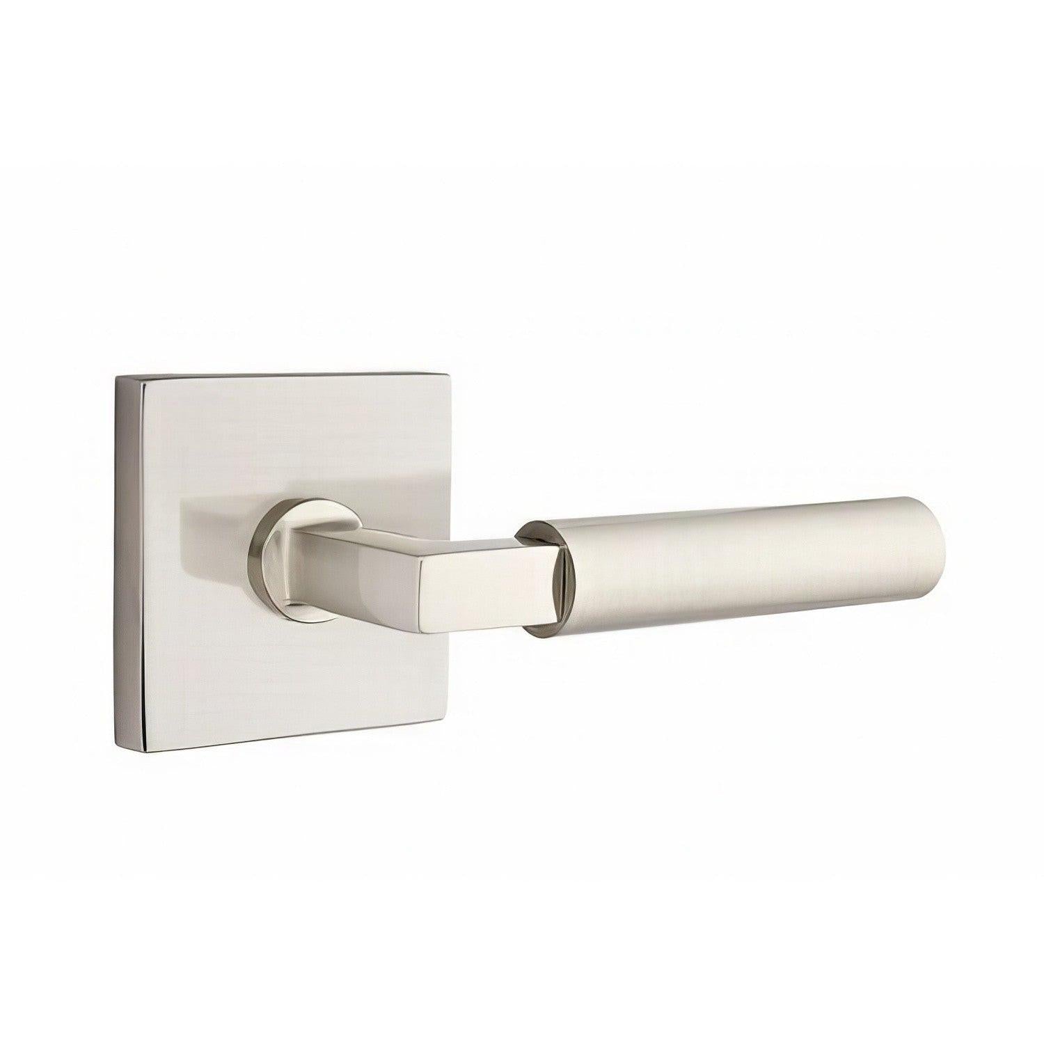 Emtek 5210HECUSLH Hercules Lever Left Hand 2-3/8" Backset Privacy With Square Rose.