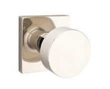 Emtek 5210ROUUS Round Knob 2-3/8" Backset Privacy With Square Rose.