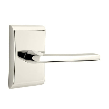 Emtek 5211HLOUSLH Helios Lever Left Hand 2-3/8" Backset Privacy With Neos Rose.