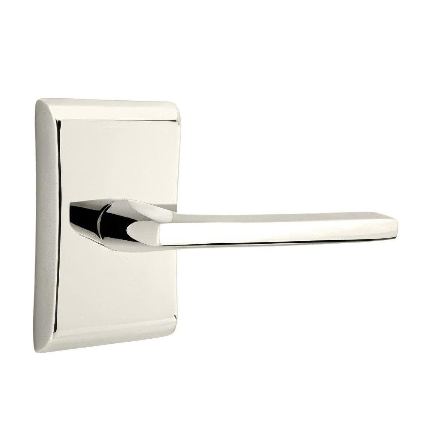 Emtek 5211HLOUSRH Helios Lever Right Hand 2-3/8" Backset Privacy With Neos Rose.