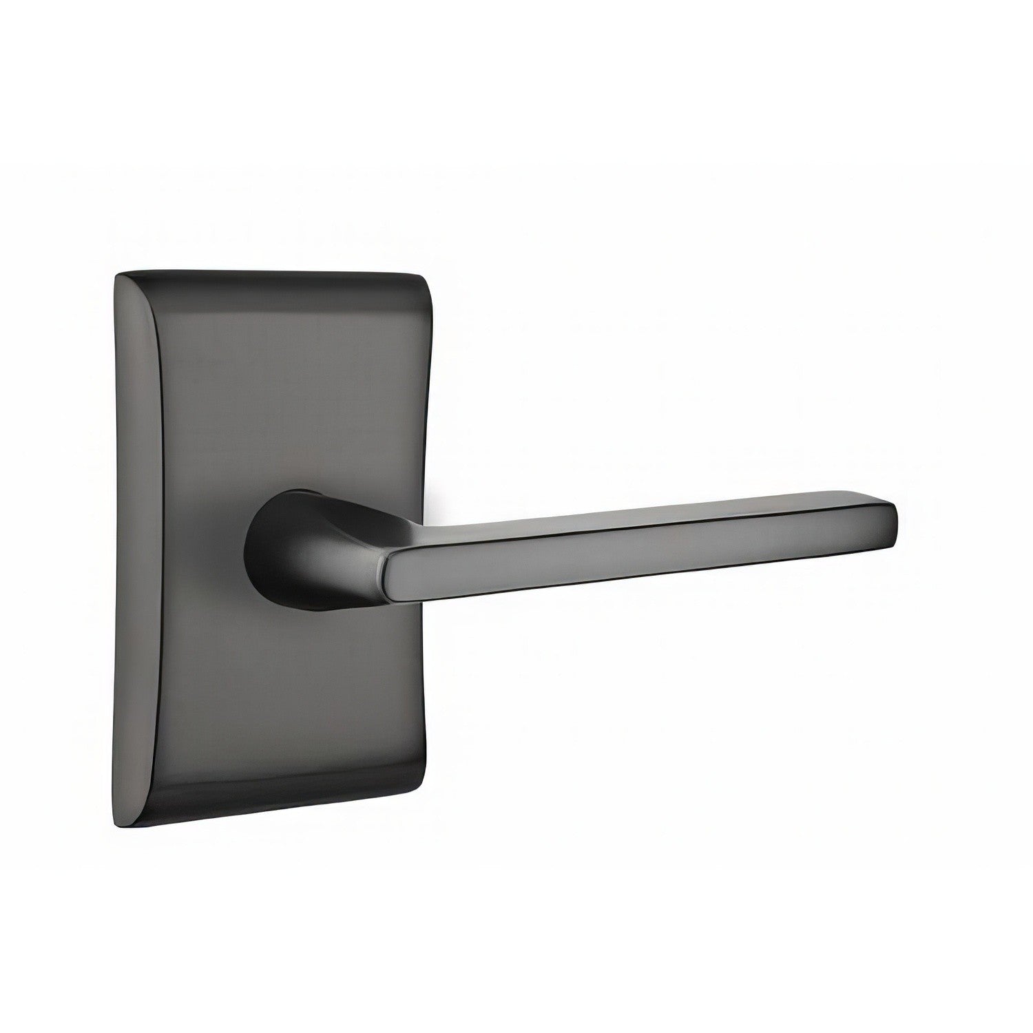 Emtek 5211HLOUSLH Helios Lever Left Hand 2-3/8" Backset Privacy With Neos Rose.
