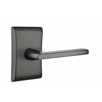 Emtek 5211HLOUSLH Helios Lever Left Hand 2-3/8" Backset Privacy With Neos Rose.