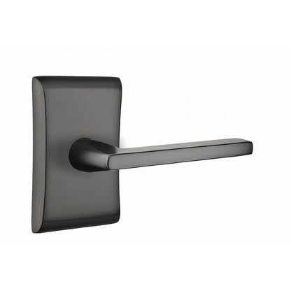 Emtek 5211HLOUSRH Helios Lever Right Hand 2-3/8" Backset Privacy With Neos Rose.