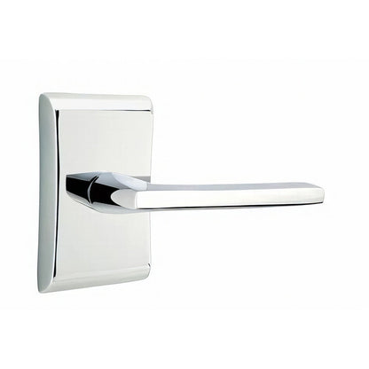 Emtek 5211HLOUSLH Helios Lever Left Hand 2-3/8" Backset Privacy With Neos Rose.