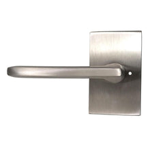 Emtek 5212HLOUS15LH.RLS Helios Lever Left Hand 2-3/8" Backset with Radius Latch Strike Privacy with Modern Rectangular Rose for 1-1/4" to 2" Door Satin Nickel Finish.