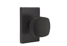 Emtek 5212FRKUS Freestone Knob 2-3/8" Backset Privacy With Modern Rectangular Rose.