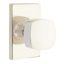 Emtek 5212FRKUS Freestone Knob 2-3/8" Backset Privacy With Modern Rectangular Rose.