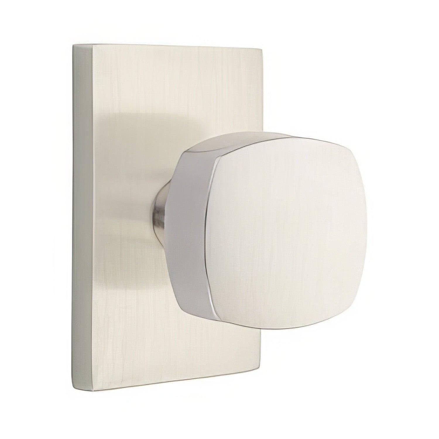 Emtek 5212FRKUS Freestone Knob 2-3/8" Backset Privacy With Modern Rectangular Rose.
