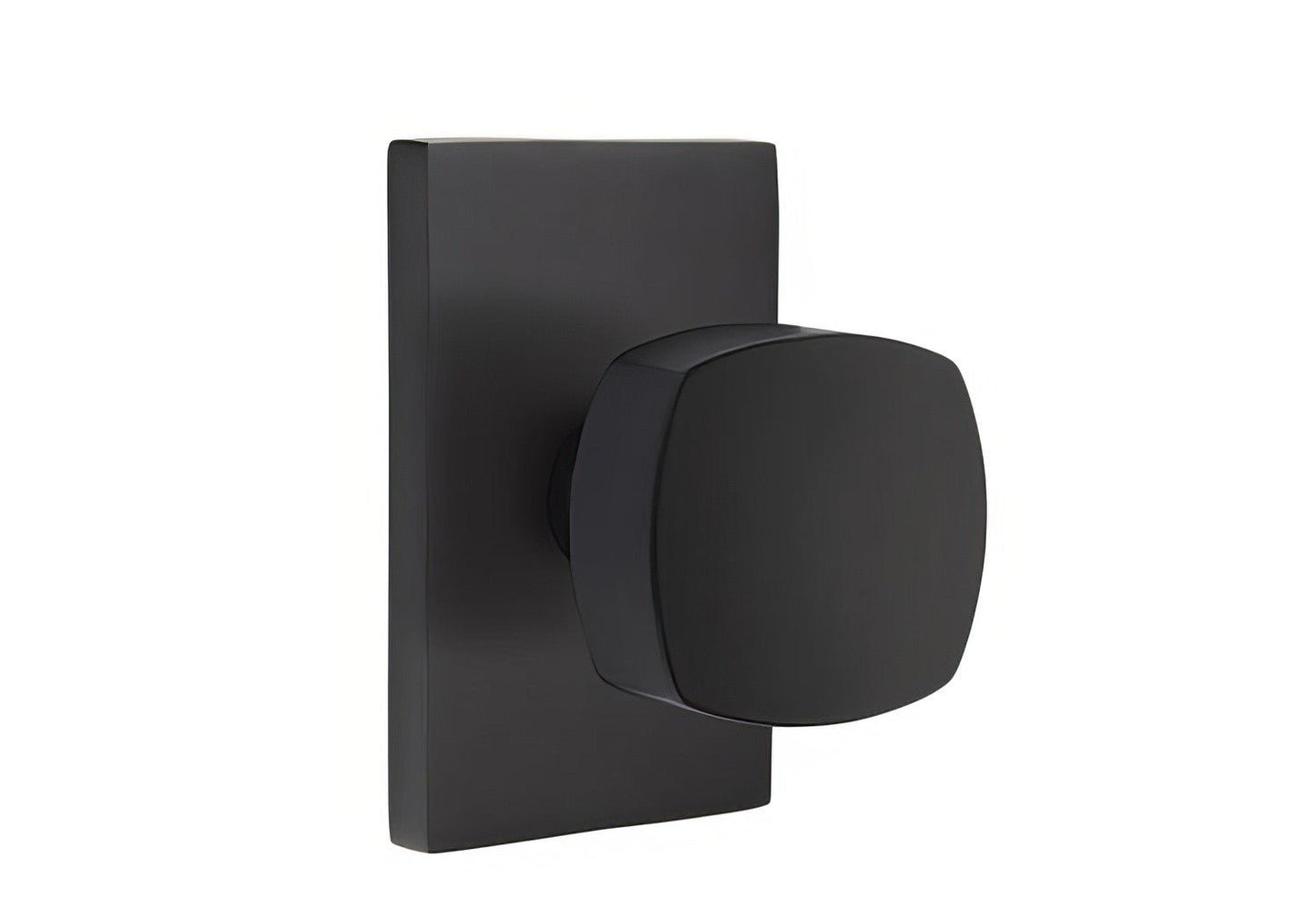 Emtek 5212FRKUS Freestone Knob 2-3/8" Backset Privacy With Modern Rectangular Rose.