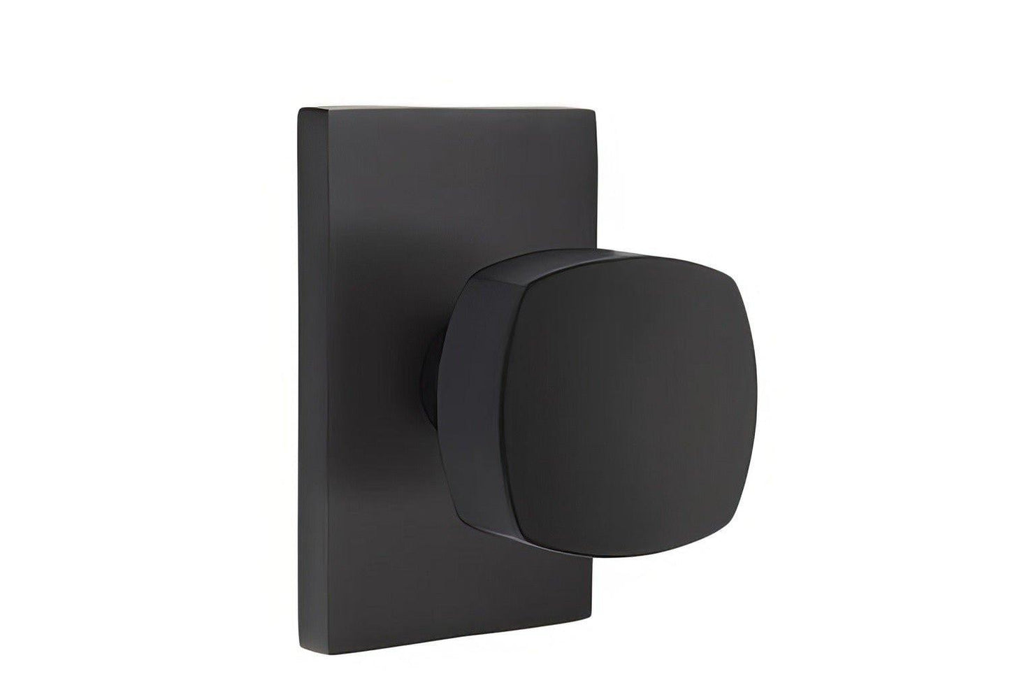Emtek 5212FRKUS Freestone Knob 2-3/8" Backset Privacy With Modern Rectangular Rose.