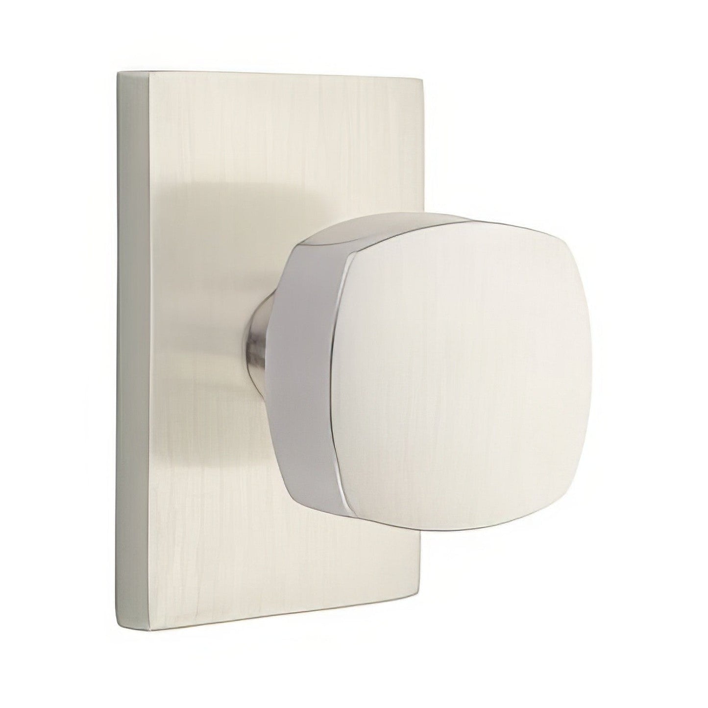 Emtek 5212FRKUS Freestone Knob 2-3/8" Backset Privacy With Modern Rectangular Rose.