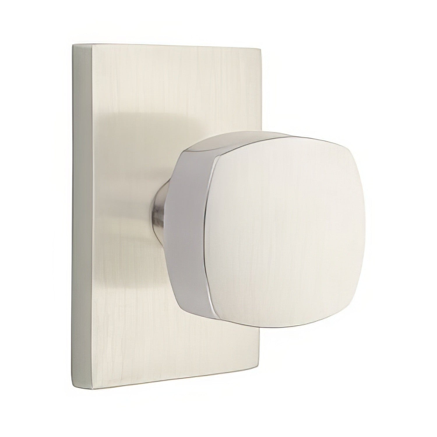 Emtek 5212FRKUS Freestone Knob 2-3/8" Backset Privacy With Modern Rectangular Rose.