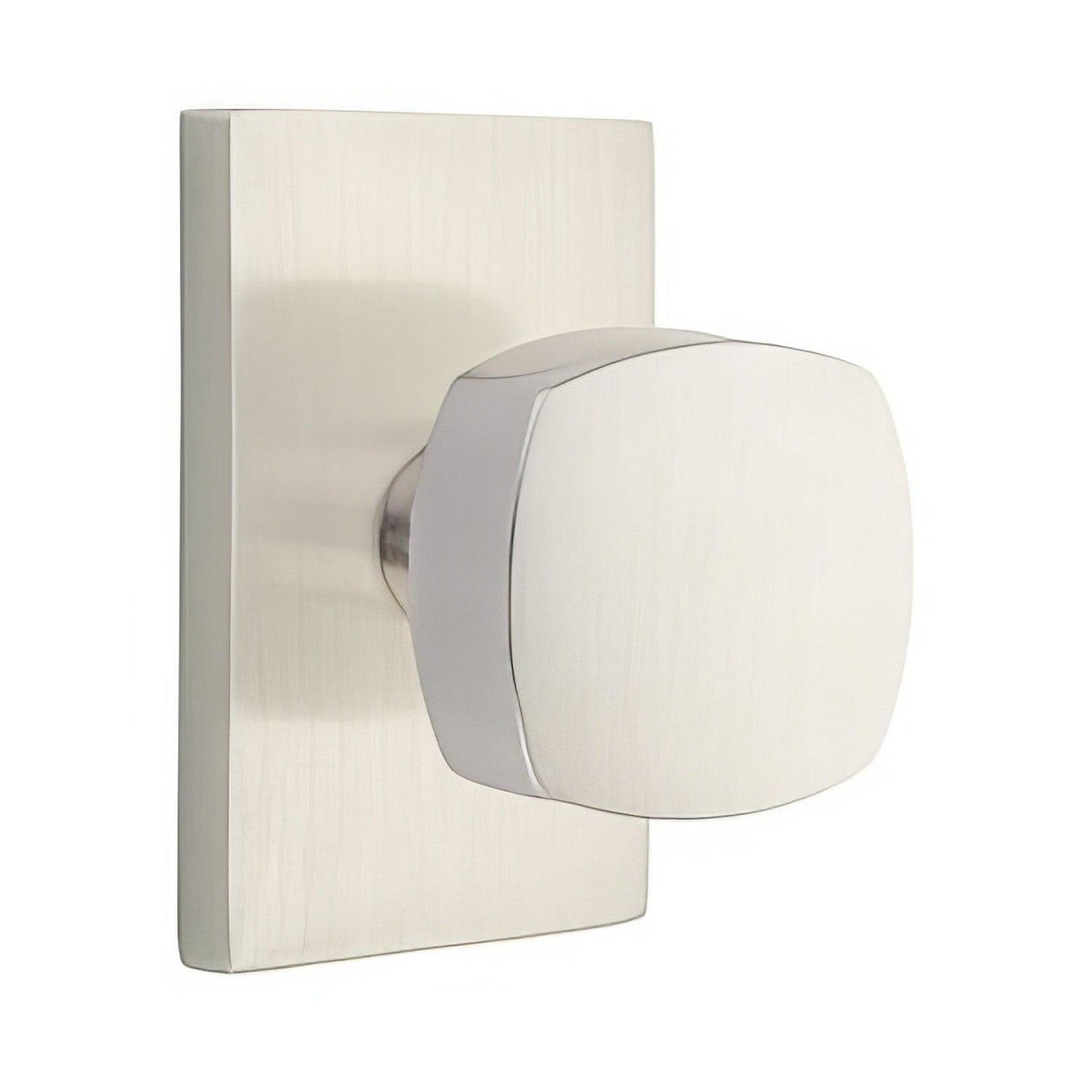 Emtek 5212FRKUS Freestone Knob 2-3/8" Backset Privacy With Modern Rectangular Rose.