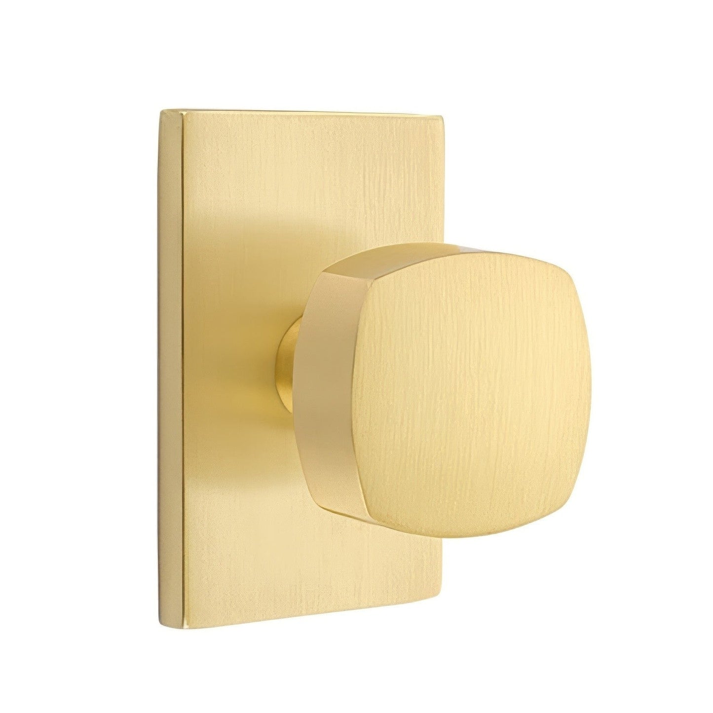 Emtek 5212FRKUS Freestone Knob 2-3/8" Backset Privacy With Modern Rectangular Rose.